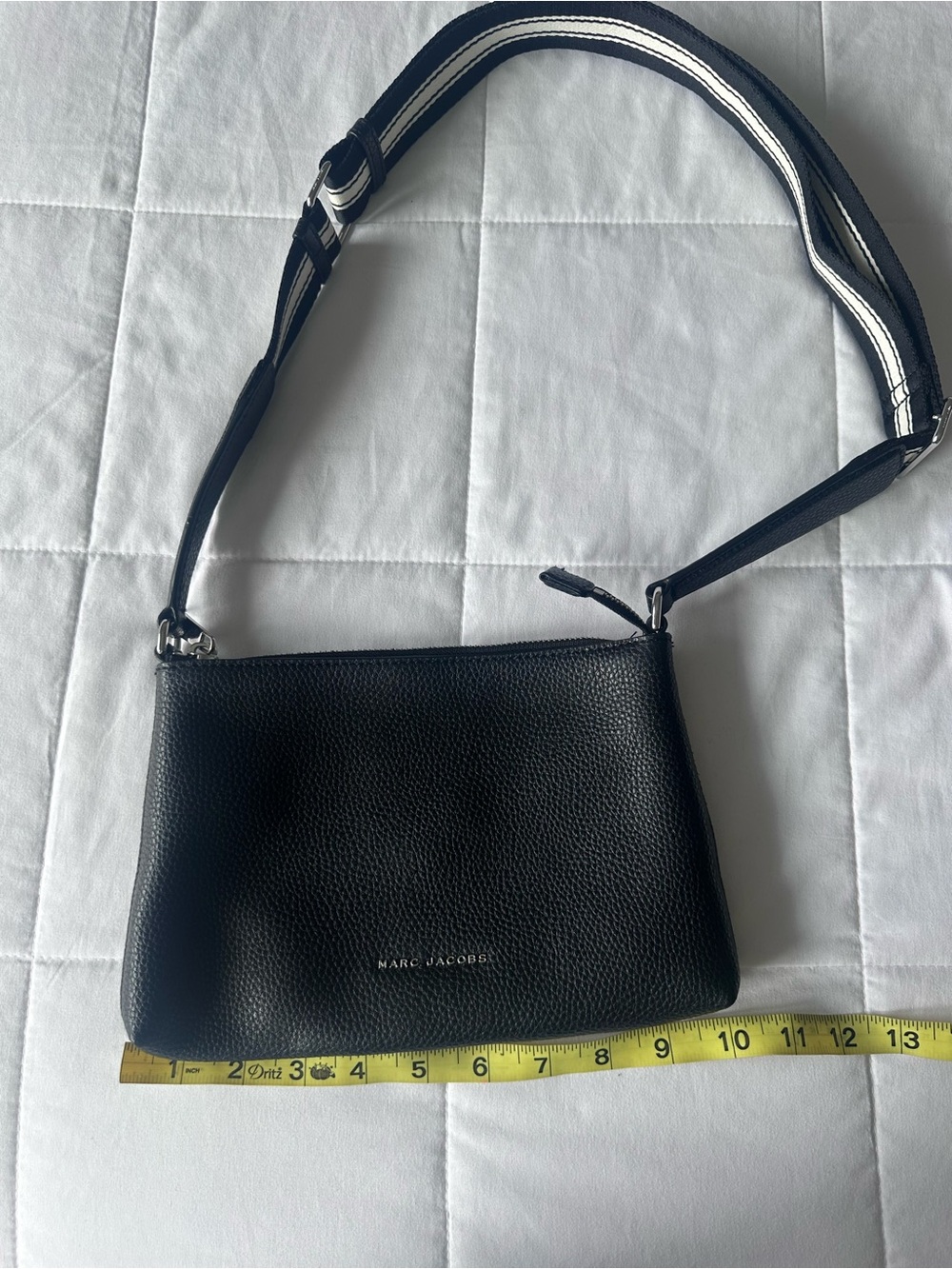 Marc Jacobs Man made Leather Crossbody with Striped Adjustable Strap